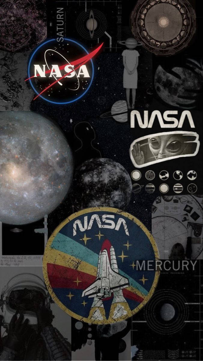 جمالیاتی NASA کولیج برائے آئی فون وال پیپر