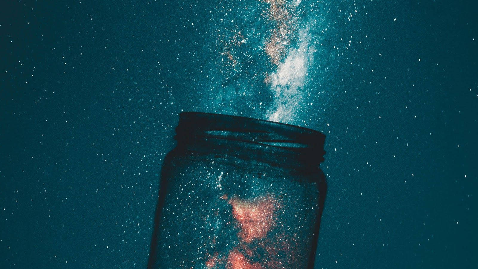 خلائی جمالیاتی شیشے کا برتن وال پیپر