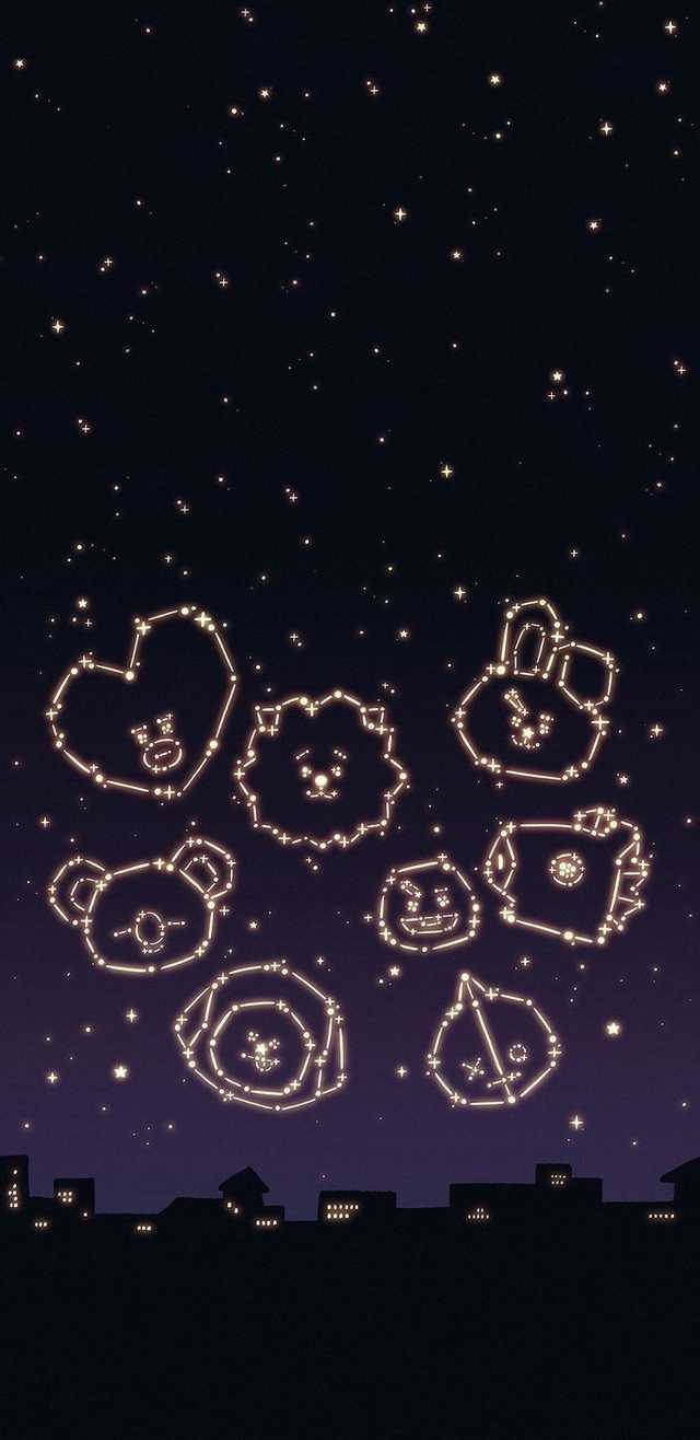 خوبصورت BTS BT21 برج وال پیپر