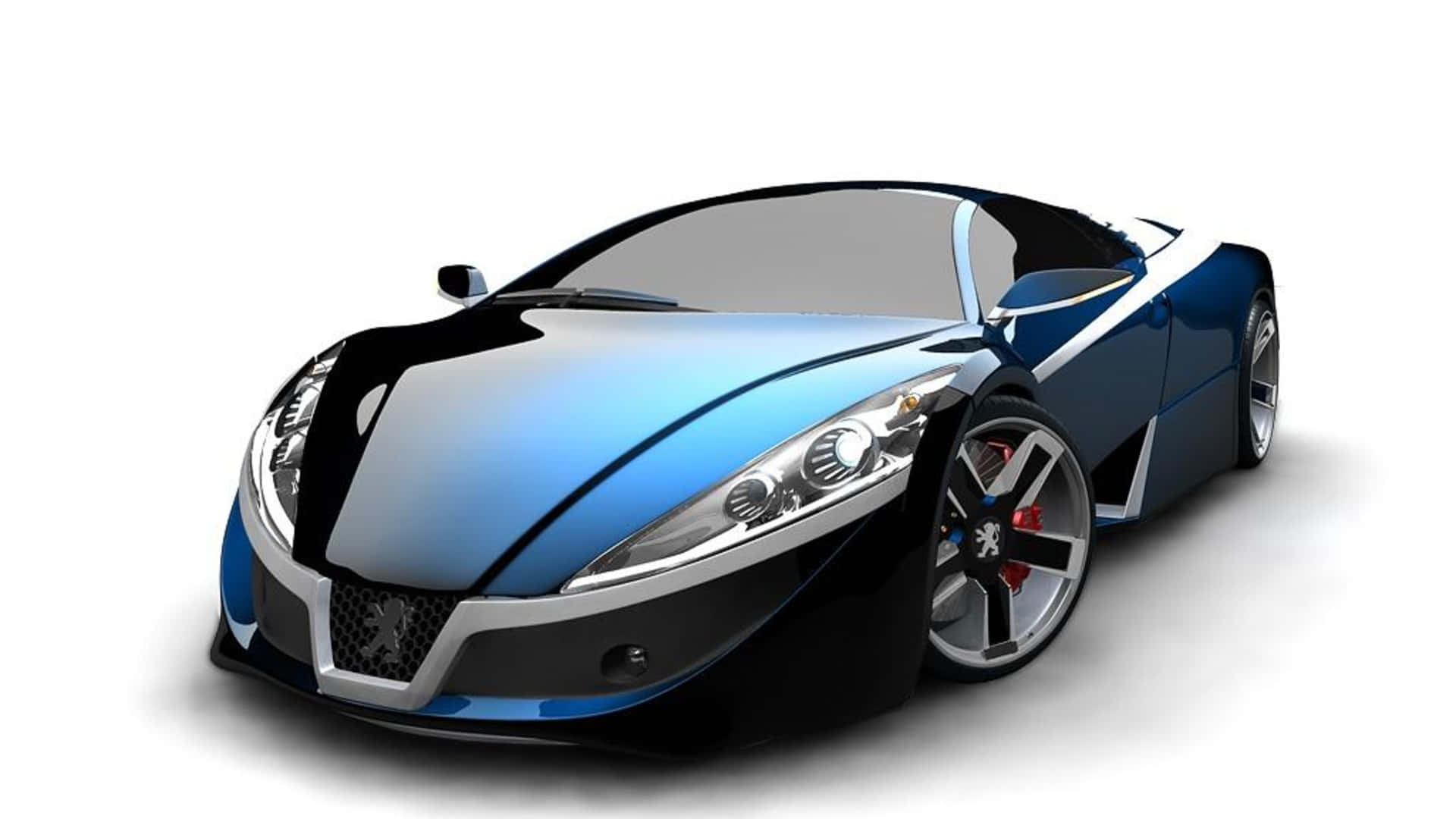 خوبصورت سرخ اسپورٹس کار خوبصورت سڑک پر وال پیپر