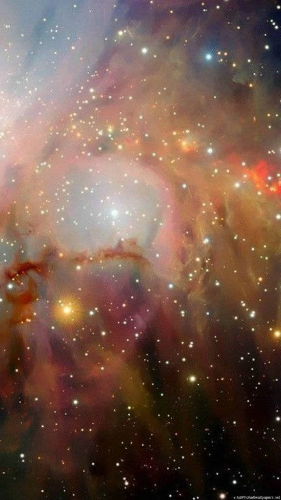 دھندلے سنہری بادل خلا آئی فون وال پیپر