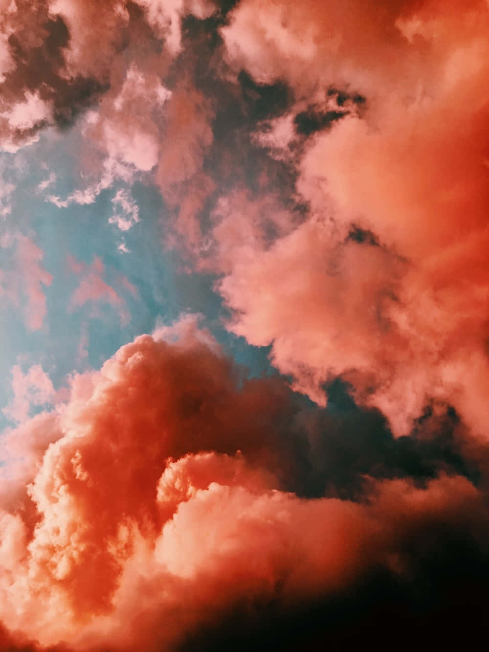 دھواں دار پس منظر نارنجی دھواں وال پیپر