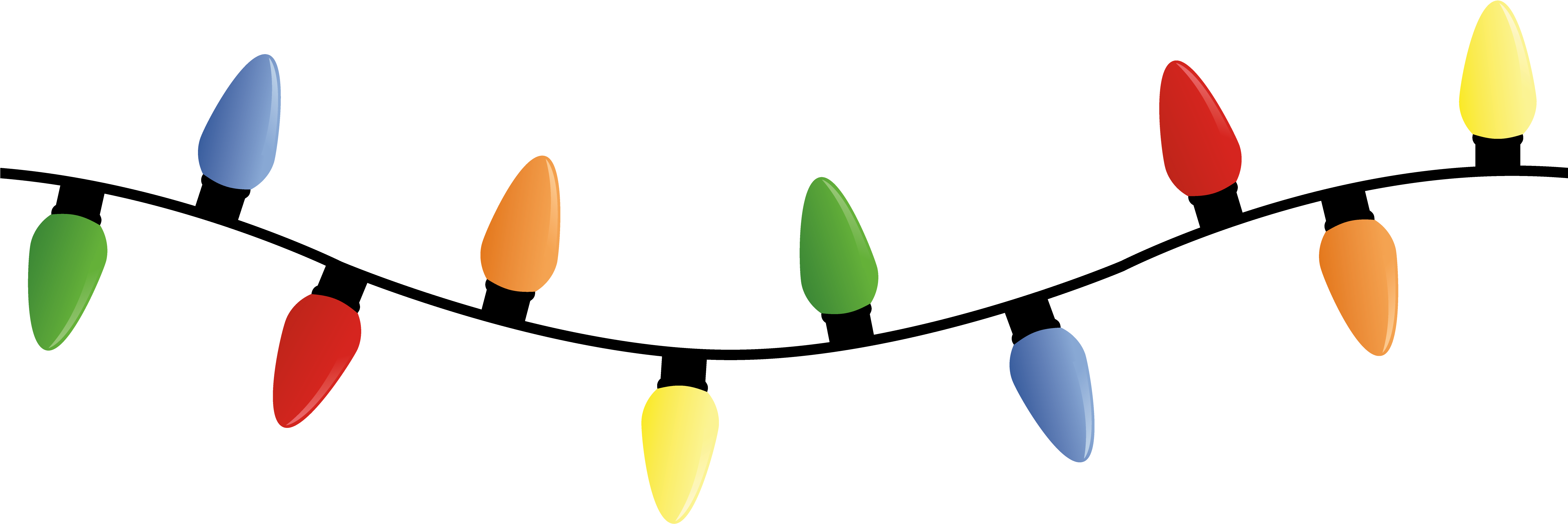 رنگ برنگ کی کرسمس لائٹس کی قطار وال پیپر