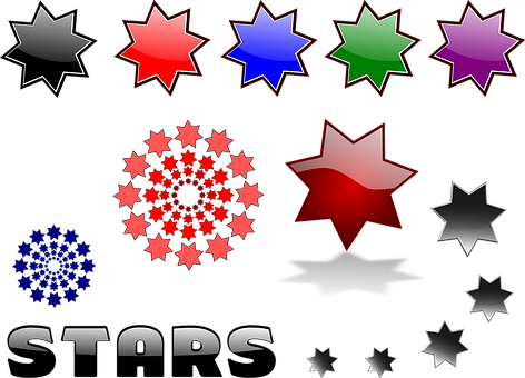 رنگین_ ستارے_ مجموعہ_ ویکٹر وال پیپر