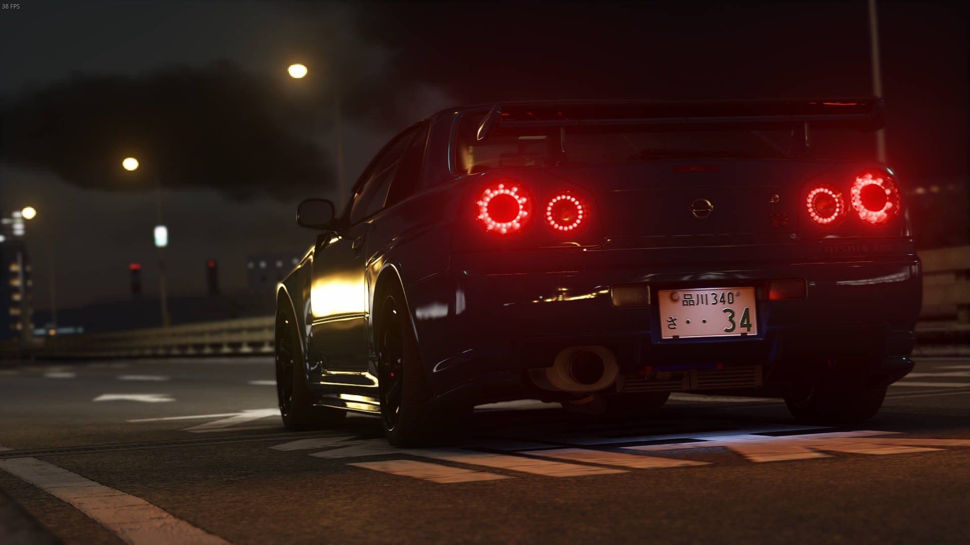 روشن Nissan Skyline GTR R34 وال پیپر