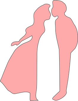 سائیلیٹ جوڑے کی محبت کا لمحہ وال پیپر