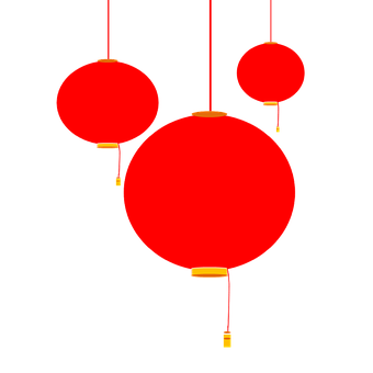 سرخ چینی لالٹین ویکٹر وال پیپر