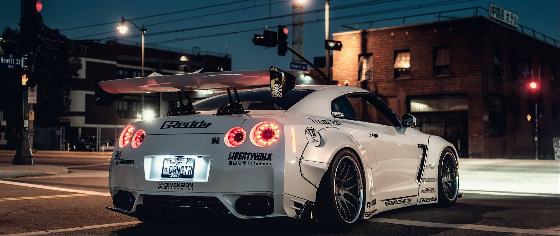 گاڑیاں نیسان GT-R نیسان رات HD وال پیپر | پس منظر کی تصویر