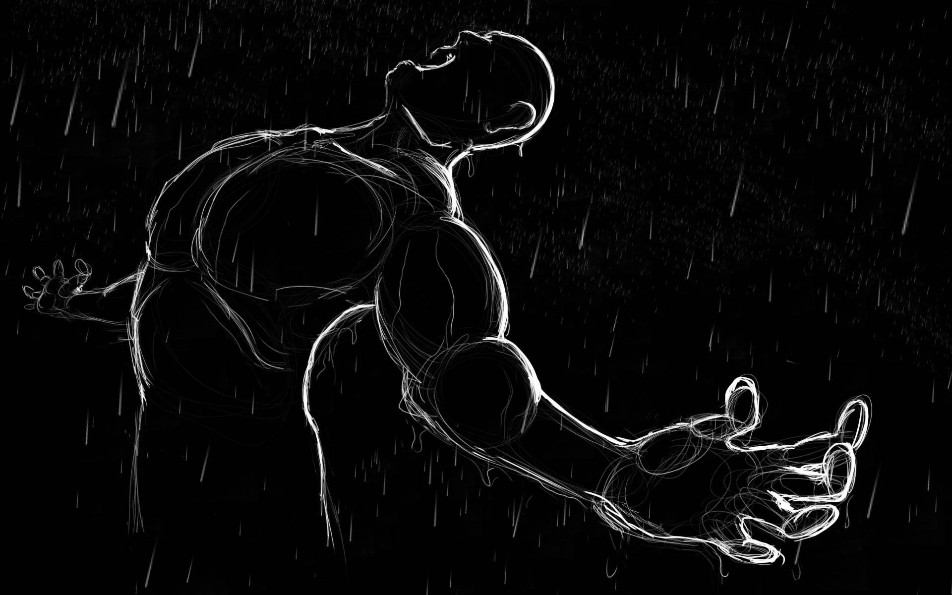 سیاہ اور سفید میں ناقابل یقین الٹا آرٹ ورک وال پیپر