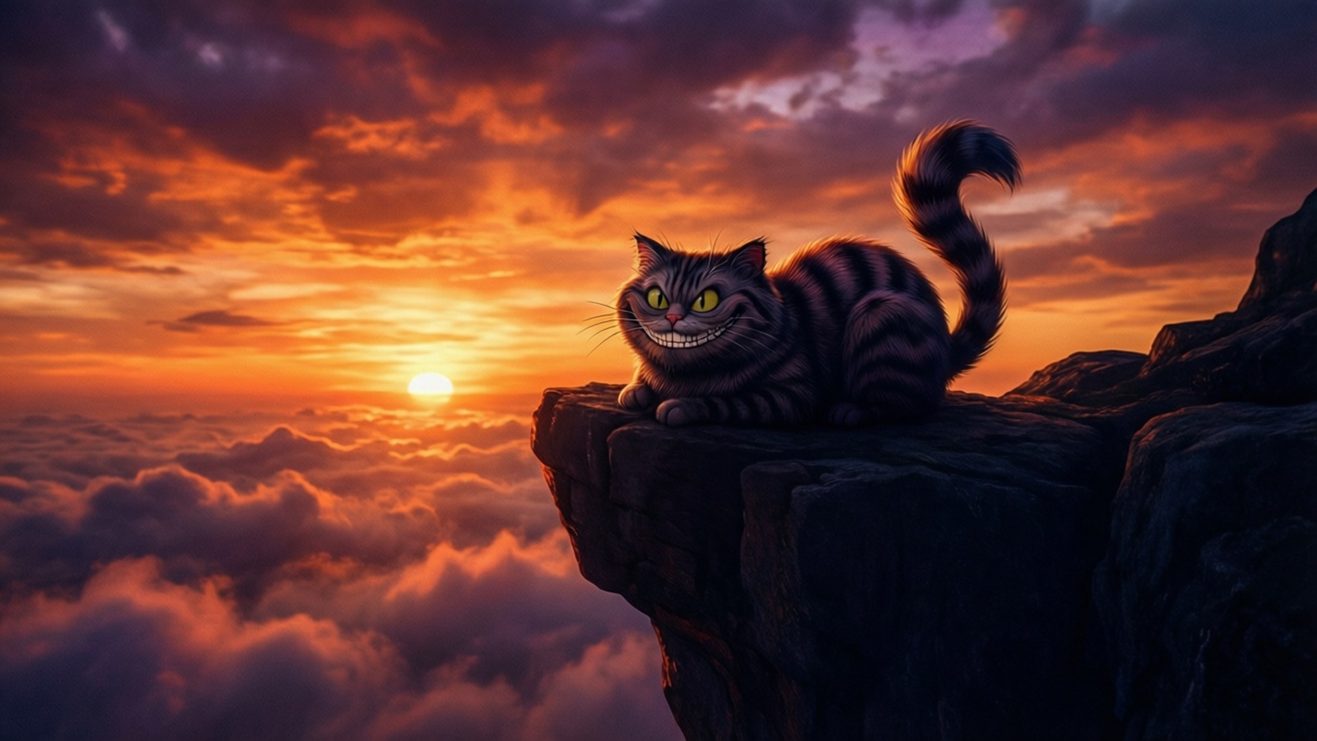 غروب آفتاب کا سایہ وال پیپر