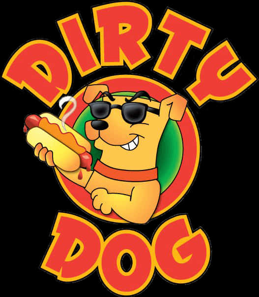 متحرک ہاٹ ڈاگ کردار کا لوگو وال پیپر