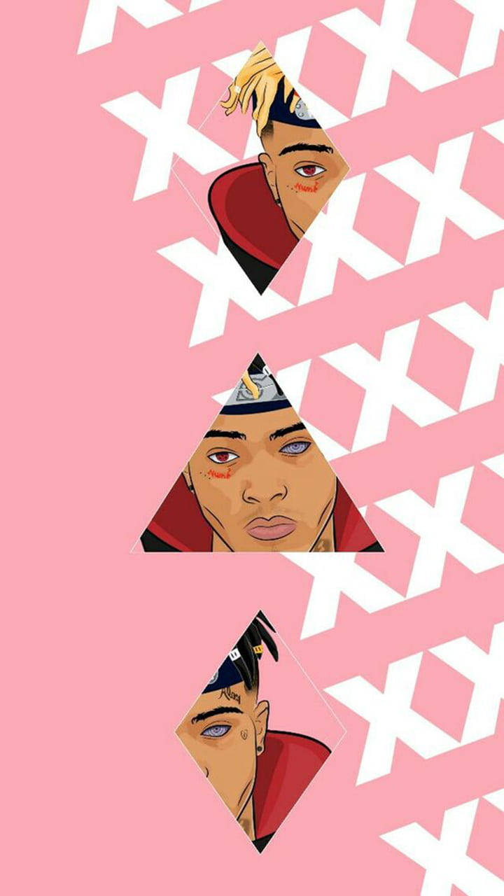ناروٹو لائیو XXXTentacion آرٹ ورک گلابی جمالیاتی
