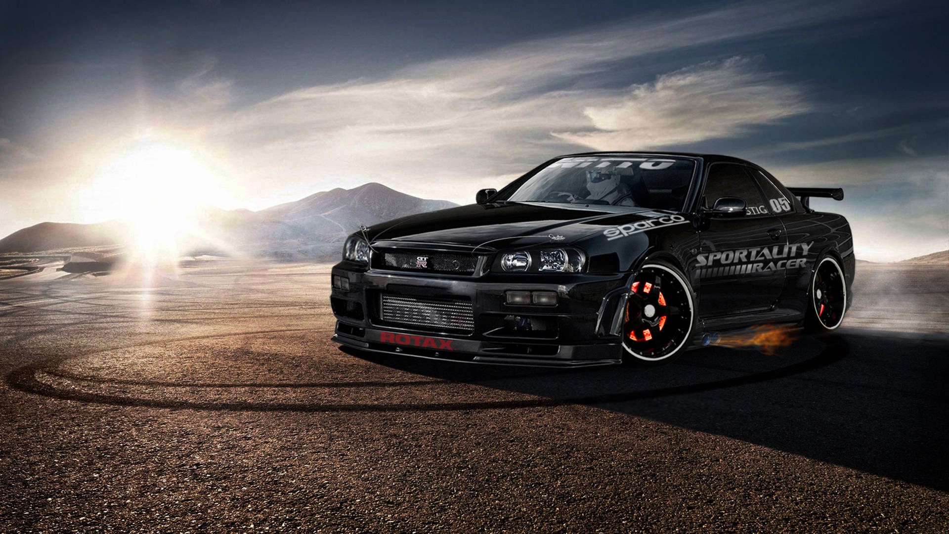 نیسن اسکائی لائن GTR R34 ڈرافٹ کار وال پیپر