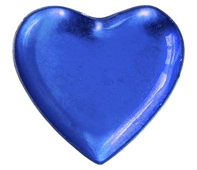 نیلے شیشے کا دل کی شکل کا شے وال پیپر