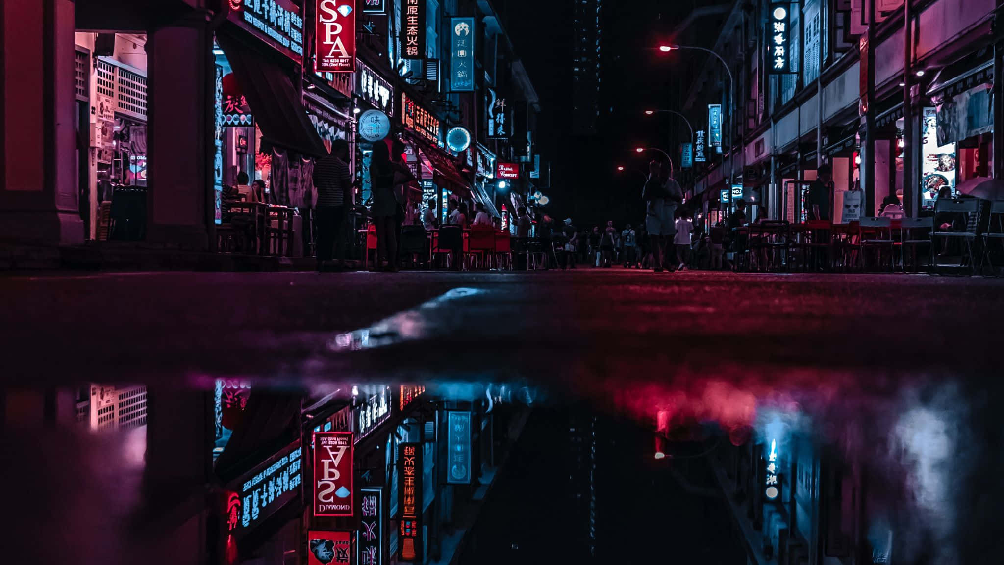 نیون سٹی بیک گراؤنڈ وال پیپر