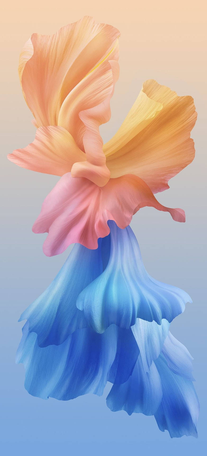 وائیوو وائی 20 نیلا اور نارنجی — Abstract iPhone وال پیپر