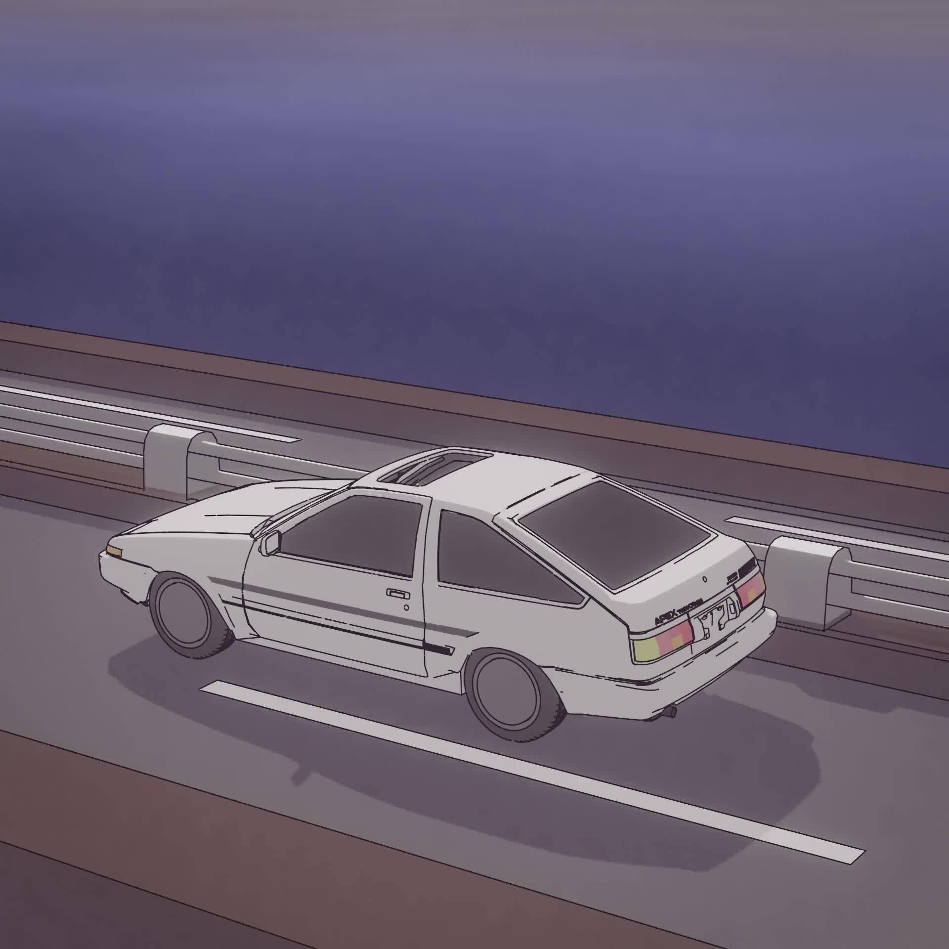 ٹویوٹا AE86 کار اینیم وال پیپر