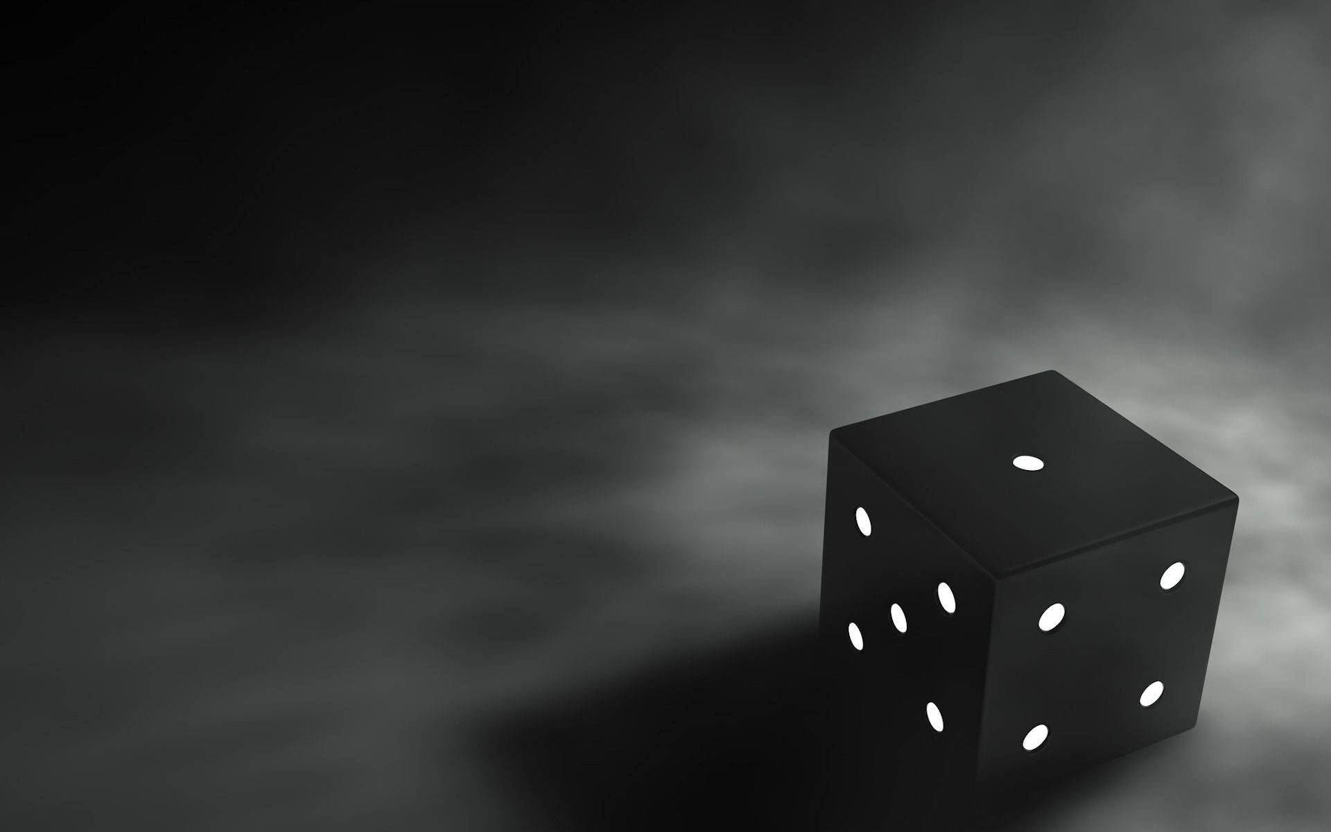 سیاہ اور سفید 3D رنگین پانسوں کی وال پیپر — سیاہ وال پیپر