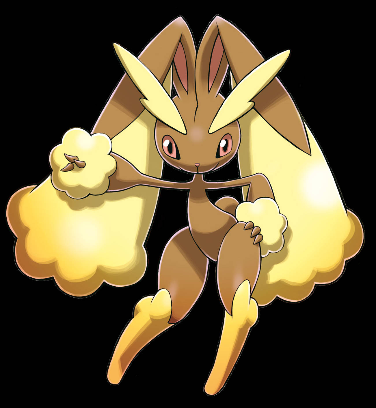 پوکیمون کردار جس کے پیلے بال اور پیلے رنگ کی دم ہے وال پیپر