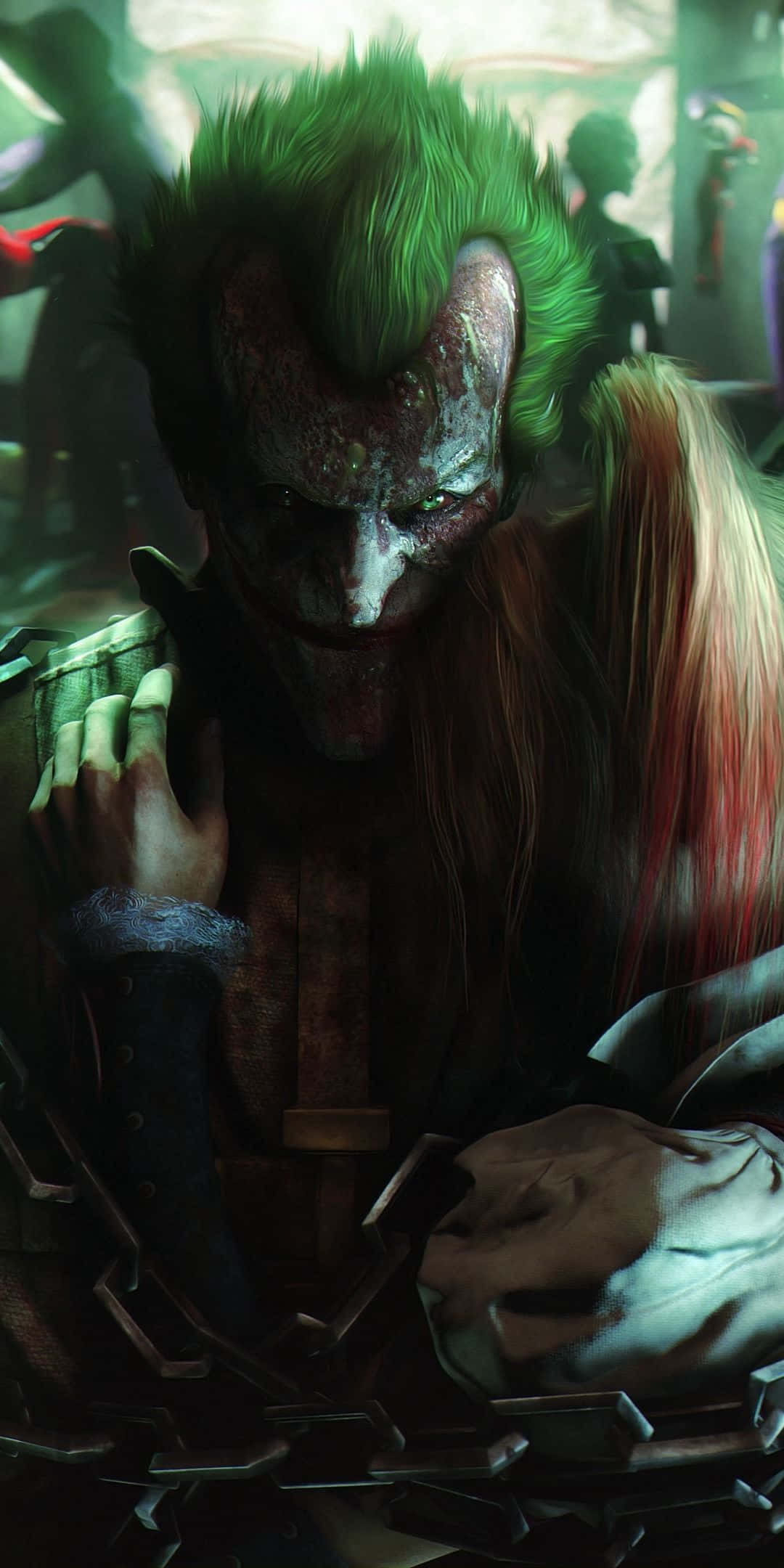 پکسل 3 بیٹ مین آرکھم سٹی جوکر گیم کریکٹر بیک گراؤنڈ وال پیپر