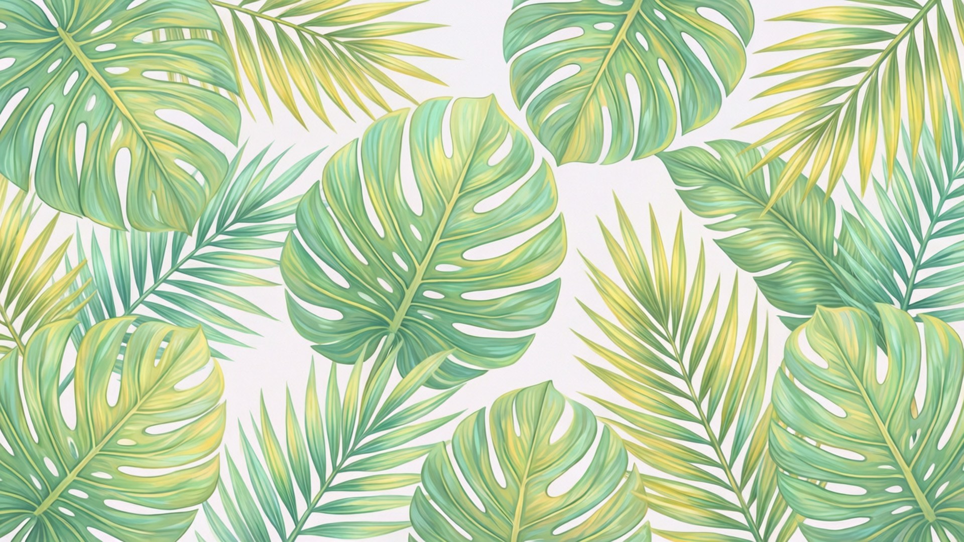 پیسٹل اشنکٹبندیی پتے وال پیپر
