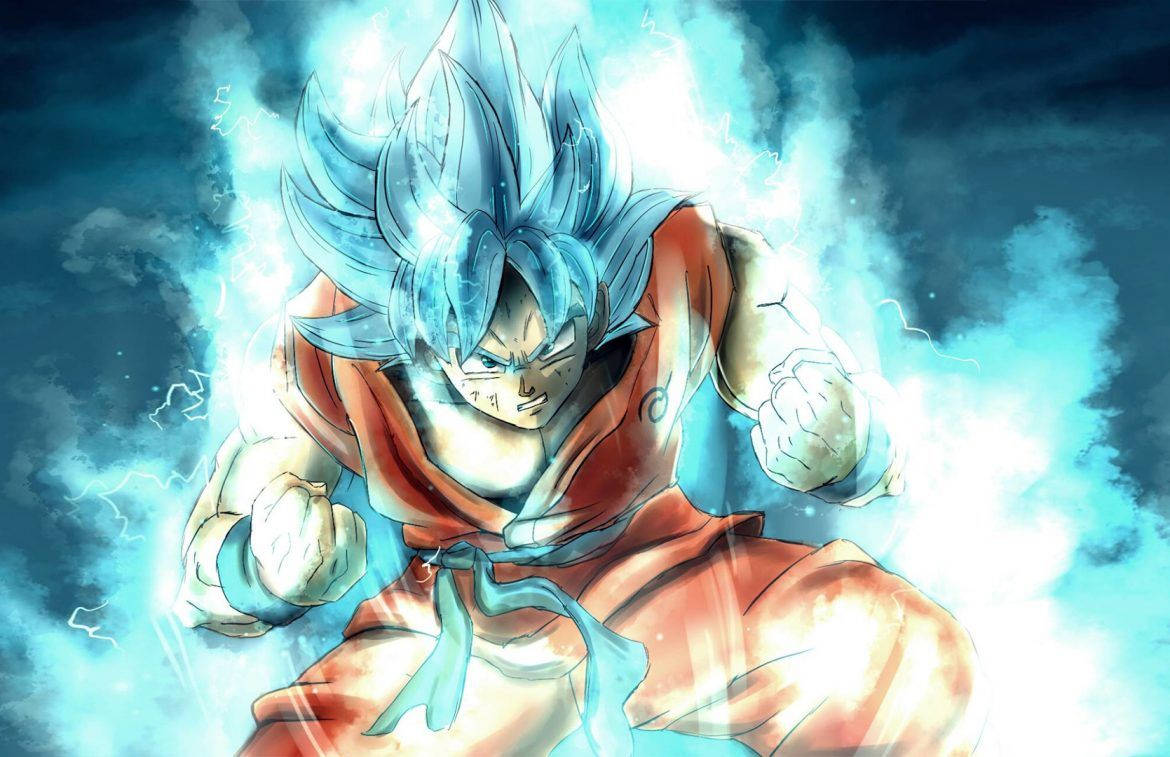 ڈریگن بال زیڈ سان گوكو سپر سائین نیلی آگ کے ساتھ، سپر برولی anime کردار۔