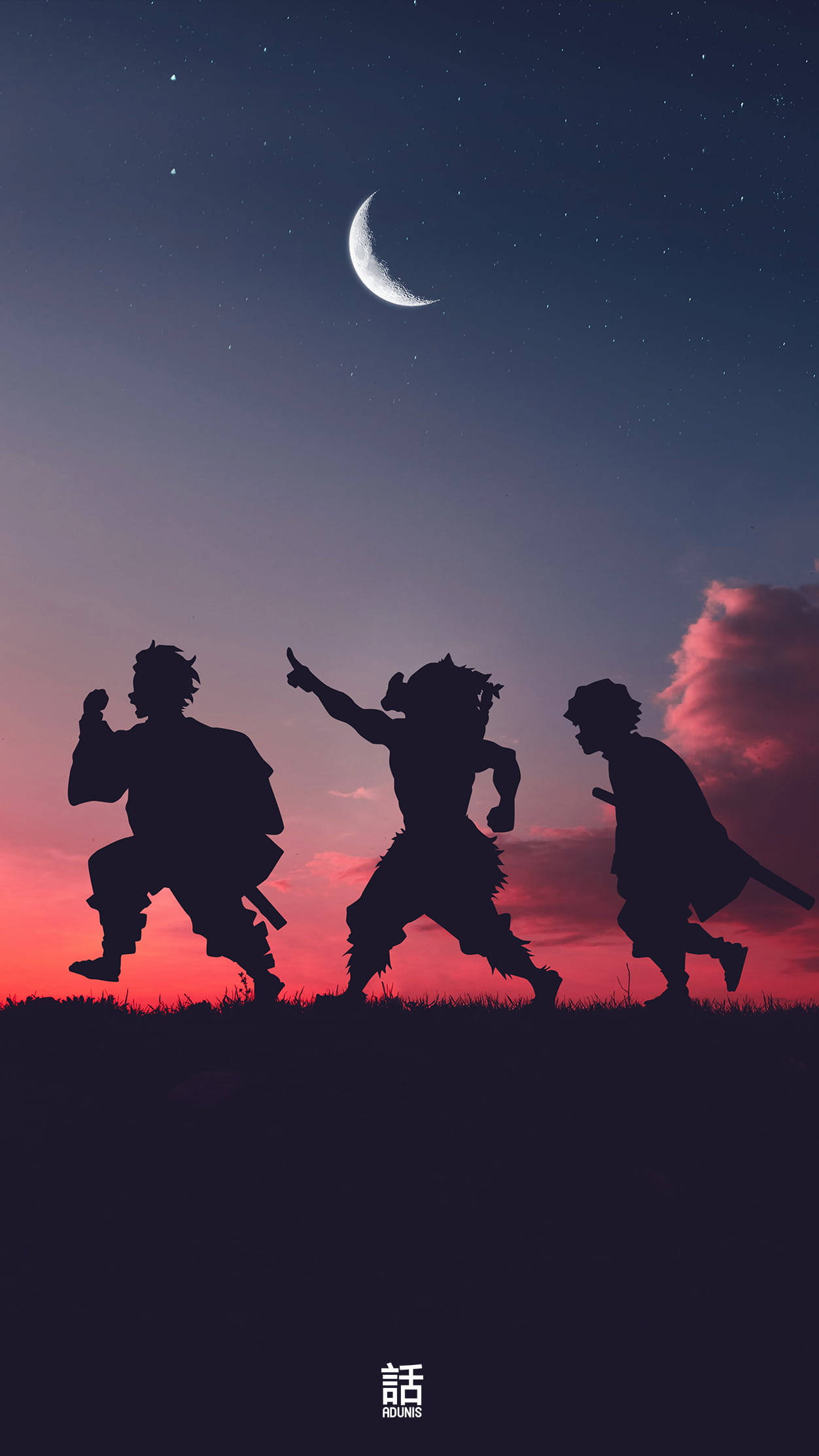 ڈیمن سلیئر جمالیاتی اینیمی آئی فون وال پیپر