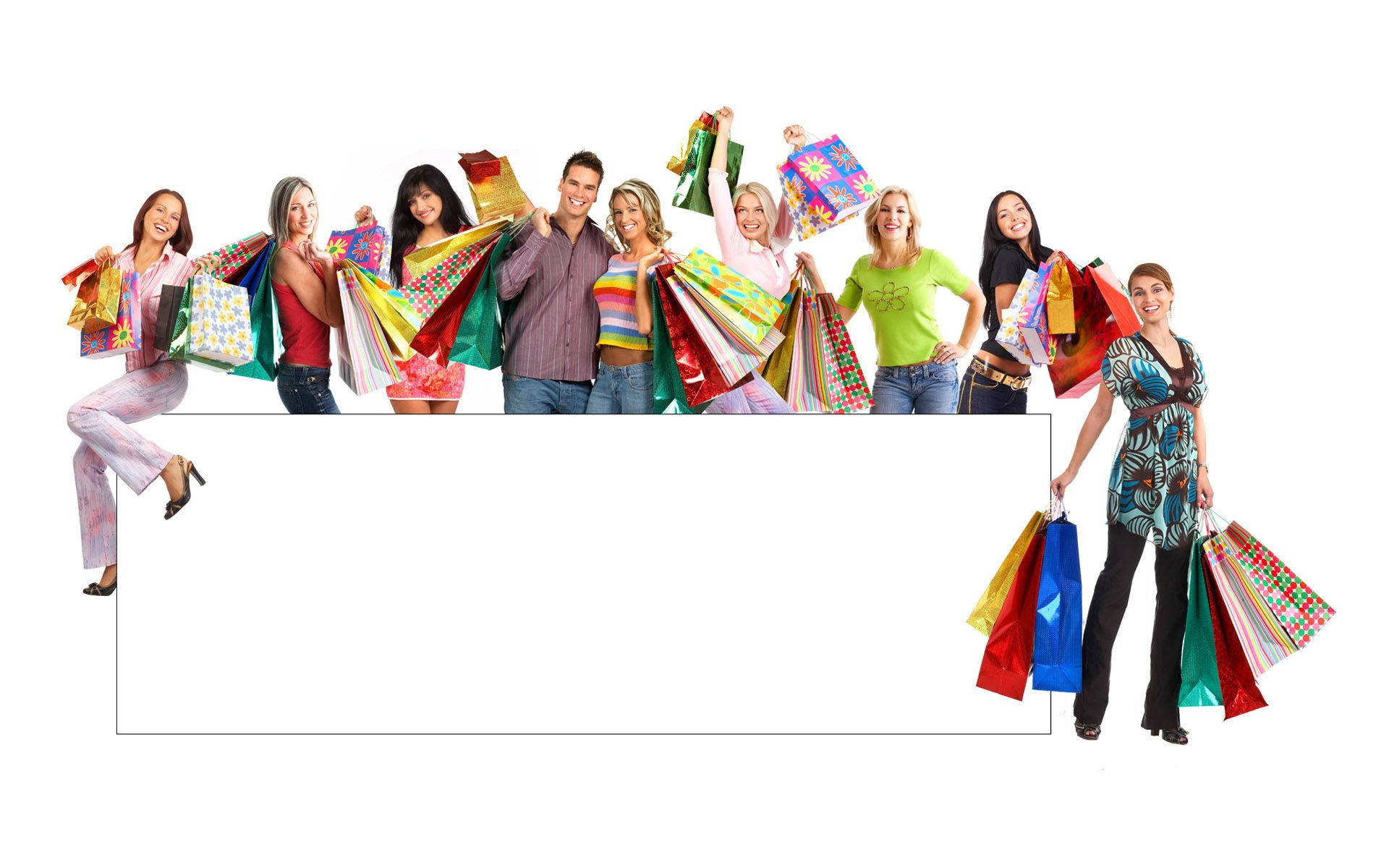 کرسمس شاپنگ کارڈ وال پیپر