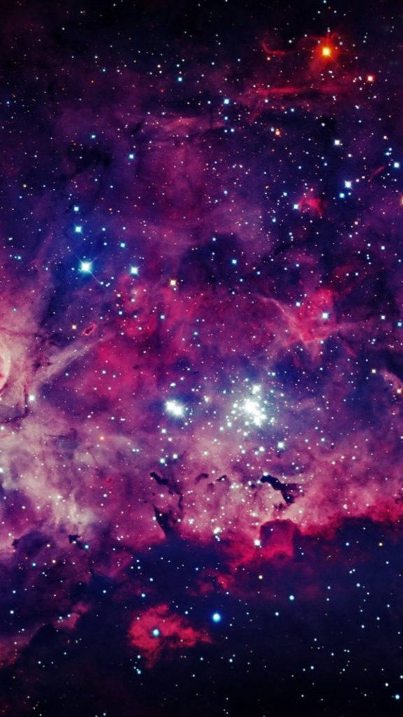 گہرا گلابی نیبولا خلائی آئی فون وال پیپر