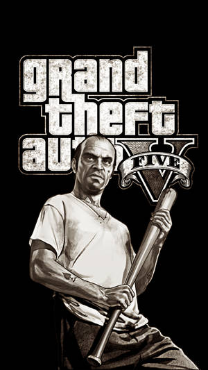 1080P GTA 5 Trevor Philips سیاہ اور سفید — جی ٹی اے وال پیپر