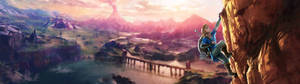 3840x1080 4K شخص راک چڑھائی — زیلڈا کی کہانی: جنگل کی سانس وال پیپر