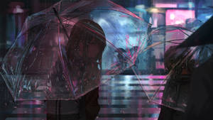 4k اینیم پلاسٹک چھتری — 4K anime GIF وال پیپر