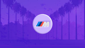 BMW M لوگو جامنی کھجور کے درخت — بی ایم ڈبلیو وال پیپر