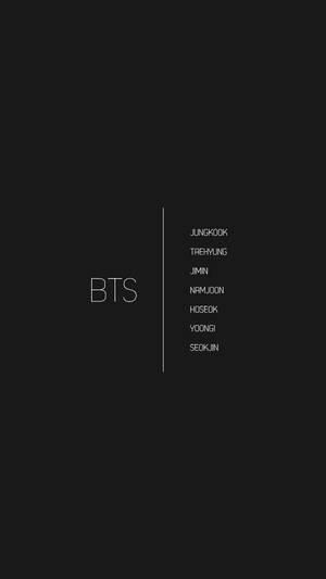 BTS ممبران کے نام ٹمبلر ایستھیٹک وال پیپر
