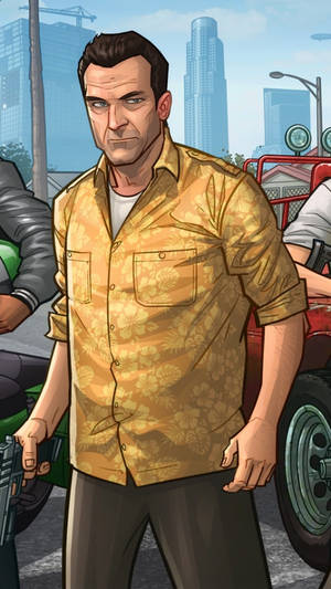 GTA آئی فون کارٹون مائیک — جی ٹی اے وال پیپر