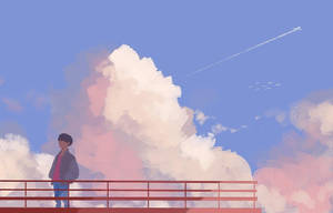 J-Hope کے Airplane پر مبنی آرٹ ورک — کے پاپ جیف وال پیپر