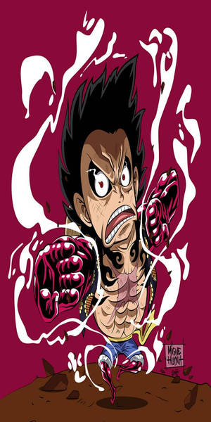 Luffy Gear 4 مسخ شدہ آرٹ وال پیپر — लूफी गियर 4 وال پیپر