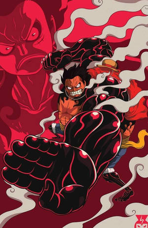 Luffy Gear 4 سرخ روپ وال پیپر