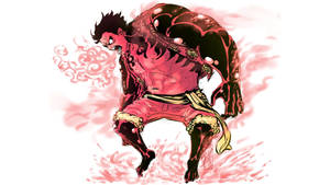 Luffy گیئر 4 سرخ جسم وال پیپر — लूफी गियर 4 وال پیپر