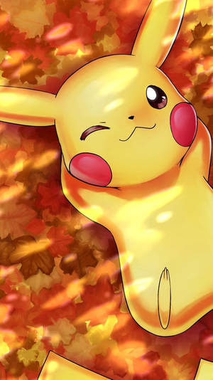 Pikachu کا وال پیپر جو anime جیسے بصری انداز میں بنایا گیا ہے