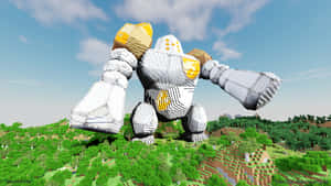 Regirock Minecraft میں بنایا گیا — پوکیمون وال پیپر