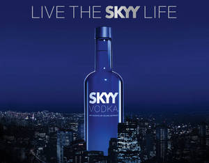 Skyy Vodka Live The Skyy Life پوسٹر — گہرا نیلا وال پیپر