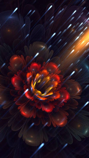 ایبسٹریکٹ آئی فون سرخ پھول — Abstract iPhone وال پیپر