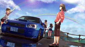 سبارو ڈبلیو آر ایکس اینائم کار وال پیپر — Anime car وال پیپر
