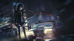اینیم کار پس منظر — Anime car وال پیپر