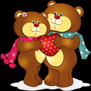 Tubes Nounours Valentines Day Cartoons, Teddy Bear - Couple Bear Clipart, HD Png Download — پیارا ریچھ وال پیپر