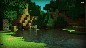 Minecraft HD scenic green nature wallpaper