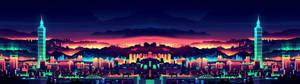 3840x1080 HD ڈوئل مانیٹر سٹی آرٹ