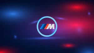 نیلے سرخ روشنیوں والا BMW M لوگو — بی ایم ڈبلیو وال پیپر