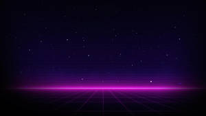نیون جامنی جمالیاتی افق